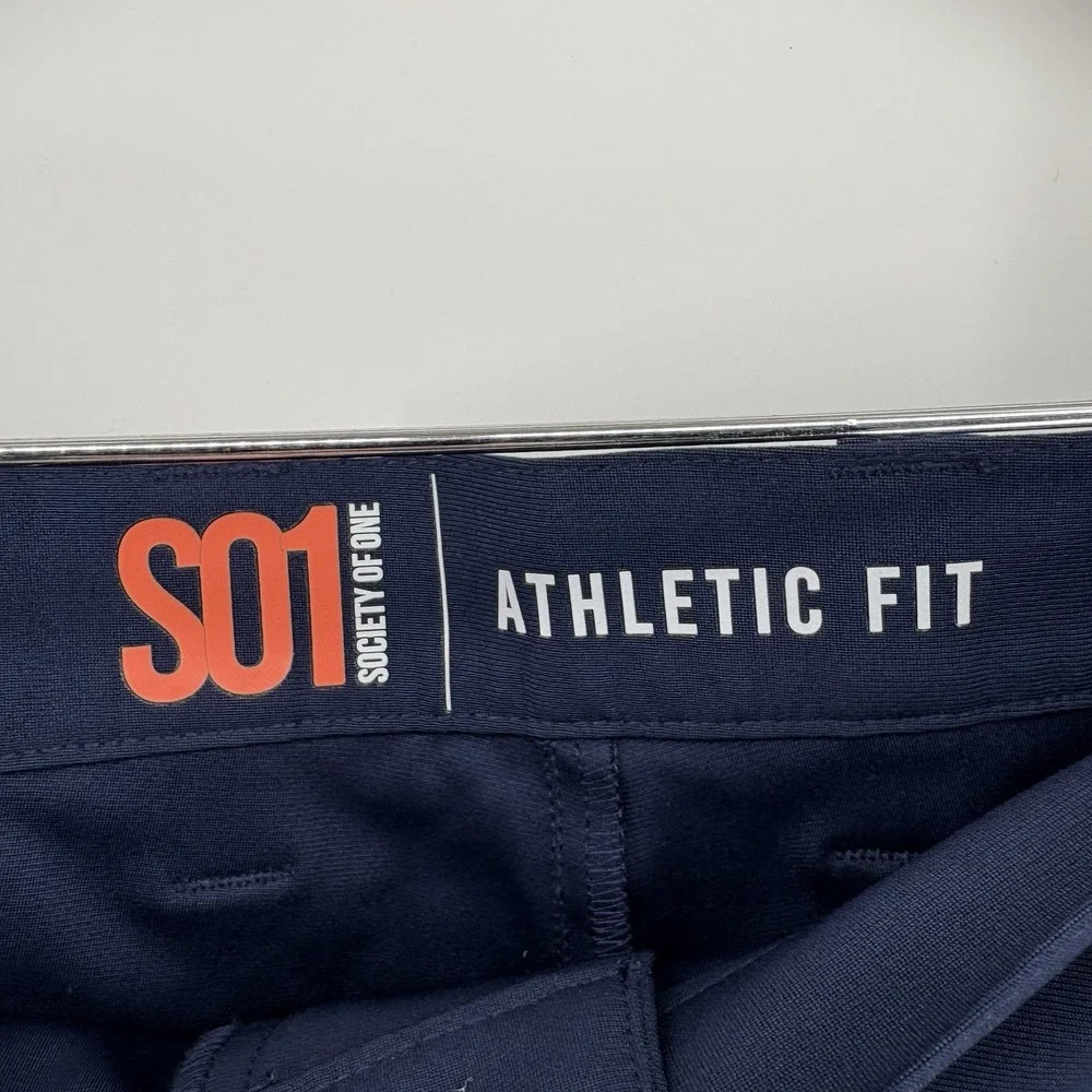 Society Of One 48x30 Athletic Fit  Navy  No Iron Stretch‎
